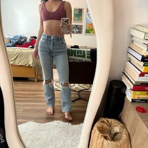 Abercrombie Light Blue Distressed Women Jeans